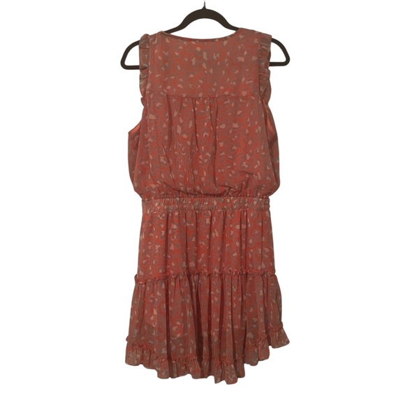 Adrienne Women's Orange Sleeveless V-Neck Dress Size L - Picture 2 of 3